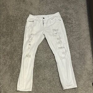 White Distressed Jeans